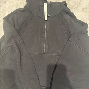 Black Lulu lemon scuba half zip hooded sweatshirt size M/L